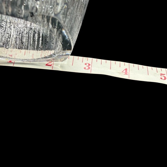 Nancy Daum Crystal Table Lighter Signed Vintage MCM Ice Cube Textured France - Picture 12 of 13